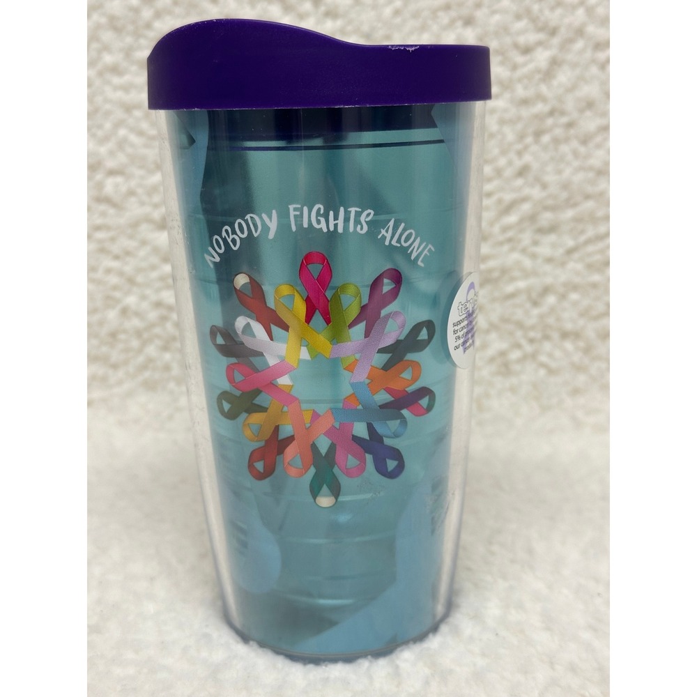 Tervis Tumbler 16oz Circle of Ribbons Nobody Fights Alone Insulated Travel Cup